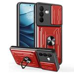 For Samsung Galaxy A56 5G Sliding Camshield TPU+PC Phone Case with Card Slot(Red)