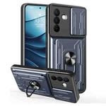 For Samsung Galaxy A36 5G Sliding Camshield TPU+PC Phone Case with Card Slot(Grey)