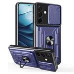 For Samsung Galaxy A26 5G Sliding Camshield TPU+PC Phone Case with Card Slot(Blue)