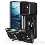 For Samsung Galaxy A26 5G Sliding Camshield TPU+PC Phone Case with Card Slot(Black)