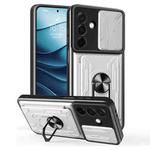 For Samsung Galaxy A26 5G Sliding Camshield TPU+PC Phone Case with Card Slot(White)