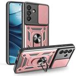 For Samsung Galaxy A56 5G Sliding Camera Cover Design TPU+PC Phone Case(Rose Gold)