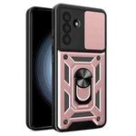 For Samsung Galaxy A36 5G Sliding Camera Cover Design TPU+PC Phone Case(Rose Gold)