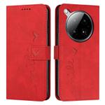 For Infinix Zero 40 4G Skin Feel Heart Embossed Leather Phone Case(Red)