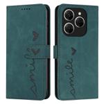 For Tecno Spark 20 Pro 5G Skin Feel Heart Embossed Leather Phone Case(Green)