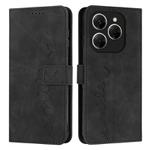 For Tecno Spark 20 Pro 5G Skin Feel Heart Embossed Leather Phone Case(Black)