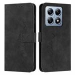 For Xiaomi 14T Skin Feel Heart Embossed Leather Phone Case(Black)