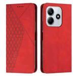 For Redmi Note 14 5G Diamond Splicing Skin Feel Magnetic Leather Phone Case(Red)