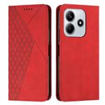 For Redmi Note 14 4G 163.25mm Diamond Splicing Skin Feel Magnetic Leather Phone Case(Red)