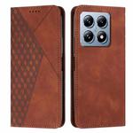 For Xiaomi 14T Diamond Splicing Skin Feel Magnetic Leather Phone Case(Brown)