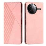 For Xiaomi Poco F7 Pro / F7 Ultra Diamond Splicing Skin Feel Magnetic Leather Phone Case(Rose Gold)