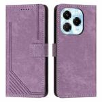 For Infinix Note 40X 5G Skin Feel Stripe Pattern Leather Phone Case(Purple)