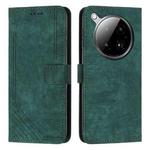 For Infinix Zero 40 4G Skin Feel Stripe Pattern Leather Phone Case(Green)