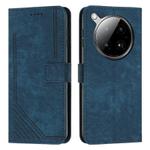 For Infinix Zero 40 4G Skin Feel Stripe Pattern Leather Phone Case(Blue)