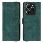 For Tecno Spark 20 Pro 5G Skin Feel Stripe Pattern Leather Phone Case(Green)