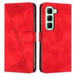 For Infinix Hot 50 4G Dream Triangle Leather Phone Case(Red)