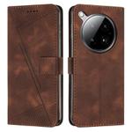 For Infinix Zero 40 4G Dream Triangle Leather Phone Case(Brown)