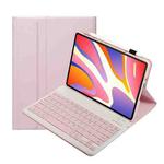 For Huawei MatePad SE 11 2024 AH21 Ultra-thin Detachable Bluetooth Keyboard Leather Tablet Case(Pink White)