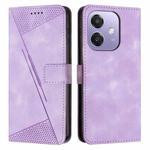 For OPPO A3x Dream Triangle Leather Phone Case(Purple)