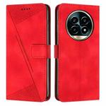 For Realme 13 Pro+ 5G Global Dream Triangle Leather Phone Case(Red)