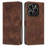 For Tecno Spark 20 Pro 5G Dream Triangle Leather Phone Case(Brown)