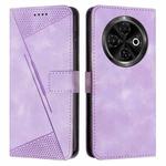 For Tecno Spark 30C Dream Triangle Leather Phone Case(Purple)