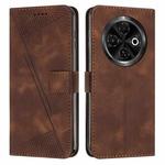 For Tecno Spark 30C Dream Triangle Leather Phone Case(Brown)