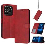 For Tecno Spark 20 Pro 5G Solid Calf Texture Flip Leather Phone Case(Red)