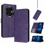 For Tecno Spark 30C Solid Calf Texture Flip Leather Phone Case(Purple)