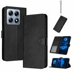 For Xiaomi 14T Solid Calf Texture Flip Leather Phone Case(Black)