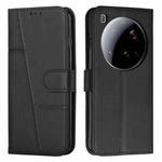 For Xiaomi 15 Ultra Stitching Calf Texture Buckle Leather Phone Case(Black)