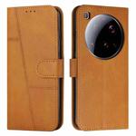 For Xiaomi 15 Ultra Stitching Calf Texture Buckle Leather Phone Case(Yellow)
