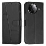 For Xiaomi Poco F7 Pro / F7 Ultra Stitching Calf Texture Buckle Leather Phone Case(Black)