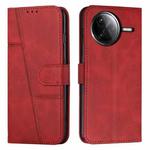 For Xiaomi Poco F7 Pro / F7 Ultra Stitching Calf Texture Buckle Leather Phone Case(Red)