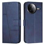 For Xiaomi Poco F7 Pro / F7 Ultra Stitching Calf Texture Buckle Leather Phone Case(Blue)