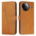 For Xiaomi Poco F7 Pro / F7 Ultra Stitching Calf Texture Buckle Leather Phone Case(Yellow)