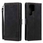For Samsung Galaxy S25 Ultra 5G Retro Splicing Horizontal Flip Leather Phone Case(Black)