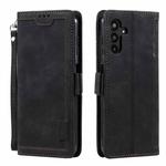 For Samsung Galaxy S25 5G Retro Splicing Horizontal Flip Leather Phone Case(Black)