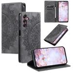For Samsung Galaxy S25 5G Totem Embossed Magnetic Leather Phone Case(Grey)