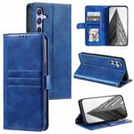 For Samsung Galaxy S25+ 5G Simple 6-Card Wallet Leather Phone Case(Blue)