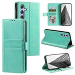For Samsung Galaxy S25+ 5G Simple 6-Card Wallet Leather Phone Case(Green)