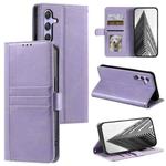 For Samsung Galaxy S25+ 5G Simple 6-Card Wallet Leather Phone Case(Purple)