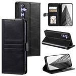 For Samsung Galaxy S25+ 5G Simple 6-Card Wallet Leather Phone Case(Black)