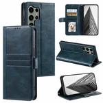 For Samsung Galaxy S25 Ultra 5G Simple 6-Card Wallet Leather Phone Case(Navy Blue)