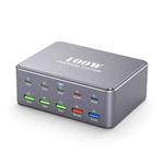 HW33 100W Type-C + USB 10-Port Desktop Fast Charger, Plug Type:US Plug