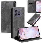 For Motorola Edge 50 Neo Totem Embossed Magnetic Leather Phone Case(Grey)