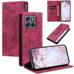 For Motorola Edge 50 Neo Totem Embossed Magnetic Leather Phone Case(Red)