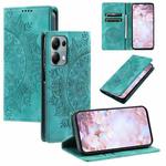 For Motorola Edge 60 Fusion Totem Embossed Magnetic Leather Phone Case(Green)