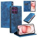 For Motorola Edge 60 Pro Totem Embossed Magnetic Leather Phone Case(Blue)
