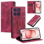 For Motorola Edge 60 Pro Totem Embossed Magnetic Leather Phone Case(Red)